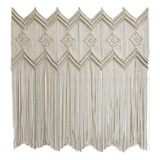 Panel De Cortina Con Borlas De Macramé, Boho, For Puerta O .