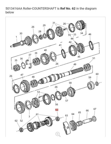 Rodamiento Caja Jeep Wrangler Cherokee Dodge Dakota Mopar  Foto 7