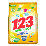 123 Detergente En Polvo Multiusos Antibacterial 900g