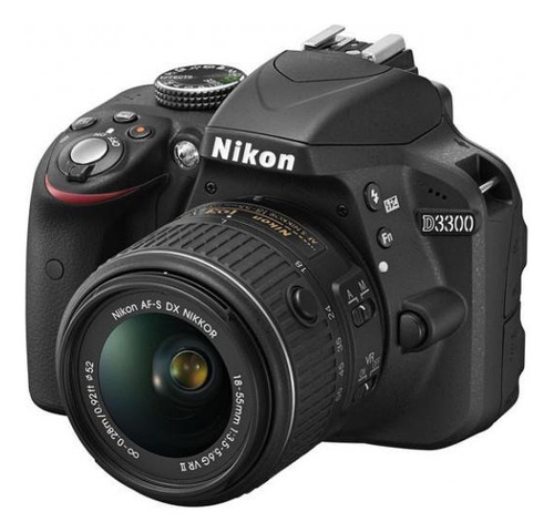  Nikon D3300 Dslr Color  Negro + Lente + Estuche + Cargador