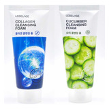 Espuma Jabon Coreana_ Colageno & Pepino_ Anti-imperfecciones