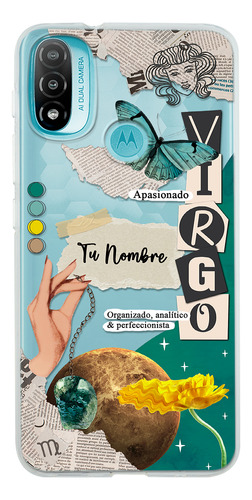 Funda Para Motorola Mujer Signo Zodiaco Virgo Con Tu Nombre