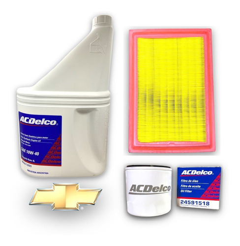 Kit Filtros + Aceite 10w40 Chevrolet Spin Onix Cobalt Prisma