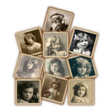 Troquelados Scrapbooking/journaling Retratos Niñas Vintage