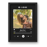 Quadro Spotify Presente Namorados Personalizado A3 30x40