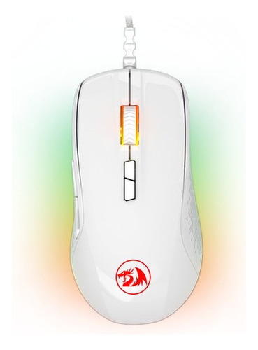 Mouse Gamer Redragon Stormrage Branco 7 Botões 10000dpi