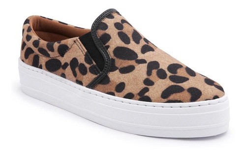 Tênis Slip On Feminino Animal Print Conforto Dia A Dia