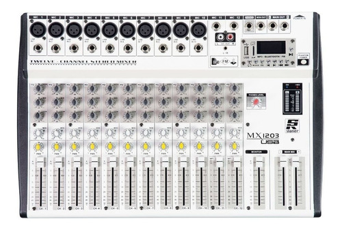 Mesa De Som Staner Mx-12.03 Usb Misturador Mx1203 12 Canais 110v/220v