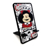 Soporte Base Escritorio Para Celular Mafalda Retro Cómic.