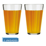 Jogo 2 Copo Americano Long Drink 450ml Vidro Cerveja Nadir