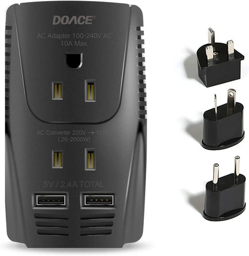 Convertidor De Voltaje Doace C11 2000w De 220v A 110v + Usb