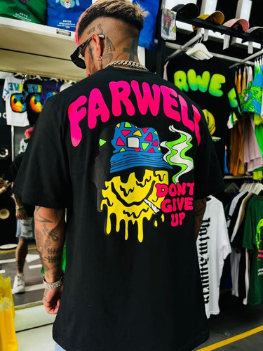 Remera Oversize Modelo Dont Give Up Marca Farwell