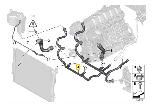 Manguera Retorno Radiador Bmw Serie 3 E93 Lci 330i N53 Foto 2