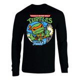 Camiseta Manga Larga Michelangelo Tortugas Camibuso Sueter