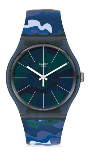 Reloj Swatch Silicona Azul Unisex Suon140