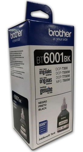 Botella Tinta Brother Bt6001bk Negro Original P/ T300 T500w