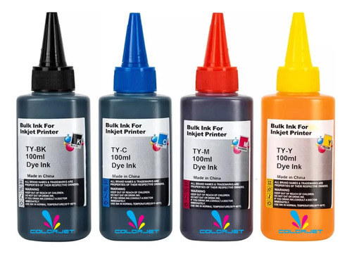 Kit Tintas Importadas 4colores B,c,m,y Solo Para L3250 T544