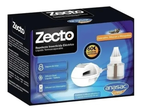 Repelente Eléctrico Anasac + Gel Moscas Mosquitos Y Zancudos