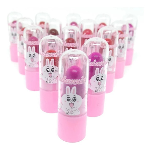 Labial Lapiz Mini X5 Aroma Fruta Distinto Color Regalo Nena 