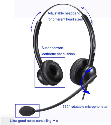 Auriculares De Oficina Con Conector Rj9 Para Teléfono Cisco,