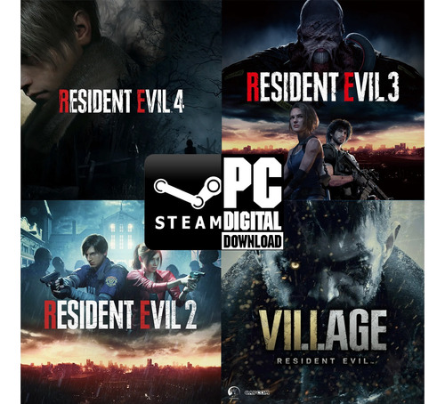 Saga Resident Evil Remake (2,3,4,8) - Pc Steam