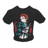 Playera Tanjiro Kimetsu No Yaiba Demon Slayer Fotos Reales 