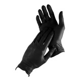 Guantes Descartables Anelsam Exam Color Negro Talle M De Nitrilo X 100 Unidades