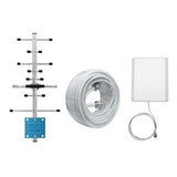13m Cable Blanco Yagi+panel Antena Kit Para 2g 3g 4g Booster