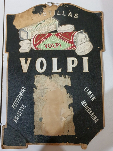 Antiguo Cartel Original 1940 De Pastillas Volpi