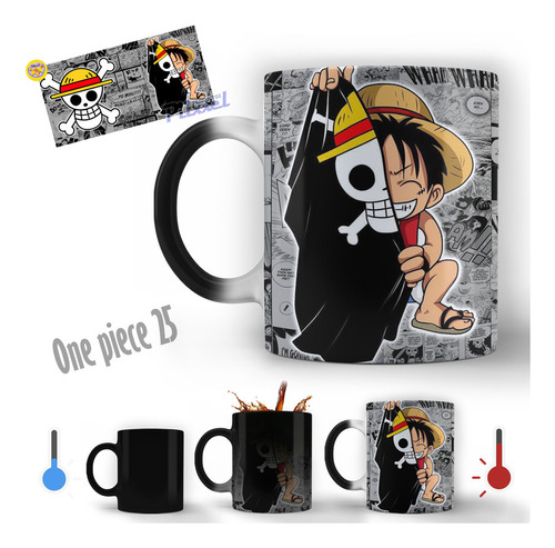 Taza Mágica Modelo One Piece 25 Personalizable