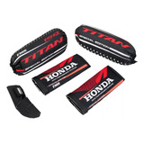 Kit Cubre Amortiguador Honda Titan Fmx Negro/rojo Barral Y P