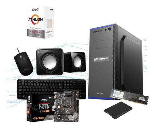 Pc Kelyx Amd Athlon 3000g 4 Gb 240 Ssd