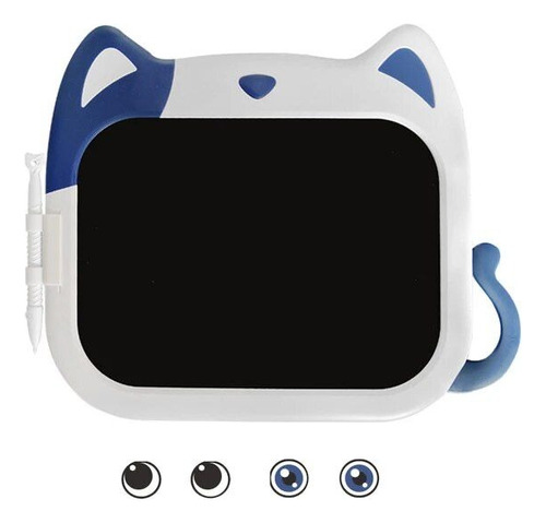 Tableta Lcd De Dibujo Gato 10 Pulgadas Pizarra Niños Color Azul