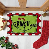 Tapete De Natal Grinch Para Decoração De Portas [u]