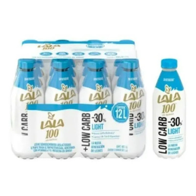 Leche Lala 100 Low Carb Deslactosada Light 12 Pzas 1 L C\u002Fu | MercadoLibre
