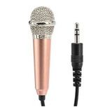 Mini Micrófono Karaoke Estéreo Portátil  Pc 3,5 Mm Metálico