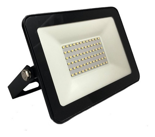 Reflector Led 50wplano Tipo Tableta Exterior Interior Calido Color De La Carcasa Negro Color De La Luz Luz Cálida 110v/220v