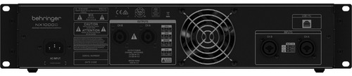 Behringer Nx1000d Amplificador 1000 Watts Potencia Poder Color Negro Potencia De Salida Rms 1000 W