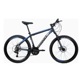 Bicicleta Aro 26 Rino Everest - 21 Vel. Cambios Shimano Cor Preto/azul Tamanho Do Quadro 17