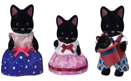 Familia De Gatos De Medianoche De Sylvanian Families - Epoch 5530