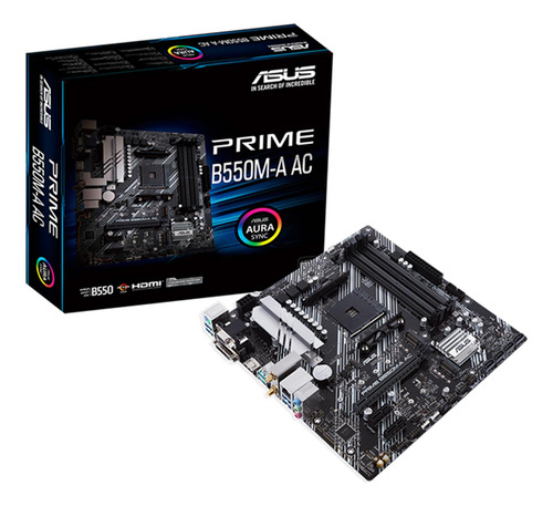 Tarjeta Madre Asus Prime B550m-a Ac Am4 Micro Atx