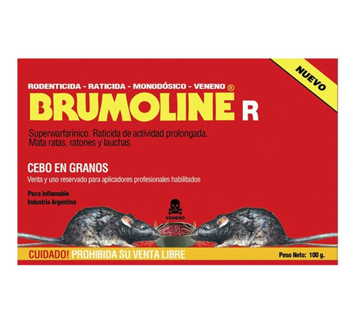 Veneno Para Ratas Brumoline X 100 Grs