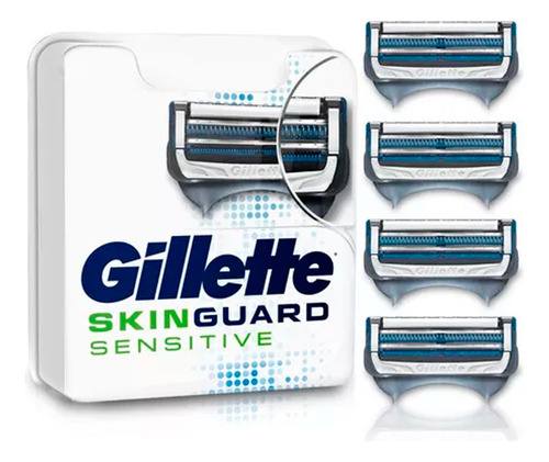 Cartuchos Para Afeitar 4u Skinguard Sensitive Gillette