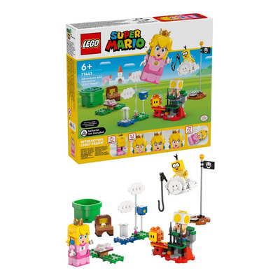 LEGO® Super Mario™ Aventuras interactivas con LEGO® Peach™ 71441; set LEGO Nintendo® contiene figura de juguete interactiva de la princesa LEGO® Peach™, un Lakitu, un Toad Amarillo y Burbuja de Lava | Envío gratis