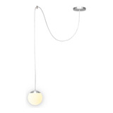 Lustre Pendente Globo Esfera Vidro Jabuticaba Flórida Fl Cor Escovado Lâmpada Branco Frio 110v/220v