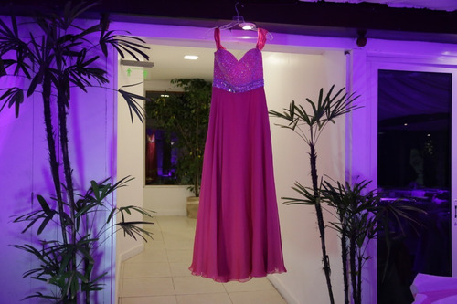 Vestido De 15 Años De Alta Costura, Rosa/fucsia. 1 Solo Uso.