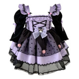 Bonito Vestido De Princesa Lolita Para Niñas De Kuromi Kitty