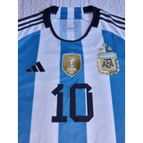 Camiseta Argentina Afa adidas 2023 #10 Messi - 3 Estrellas L