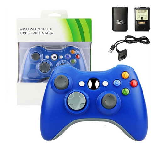 Control Compatible Con Xbox 360 Inalámbrico+kit Cable Y Pila