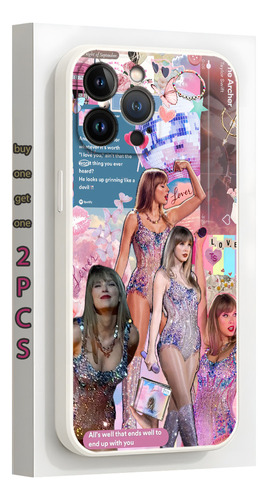 Funda De Silicona Taylor Swift De 2 Piezas Para iPhone 20